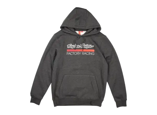 Troy Lee Designs Factory Racing pánska mikina Black heather/Red