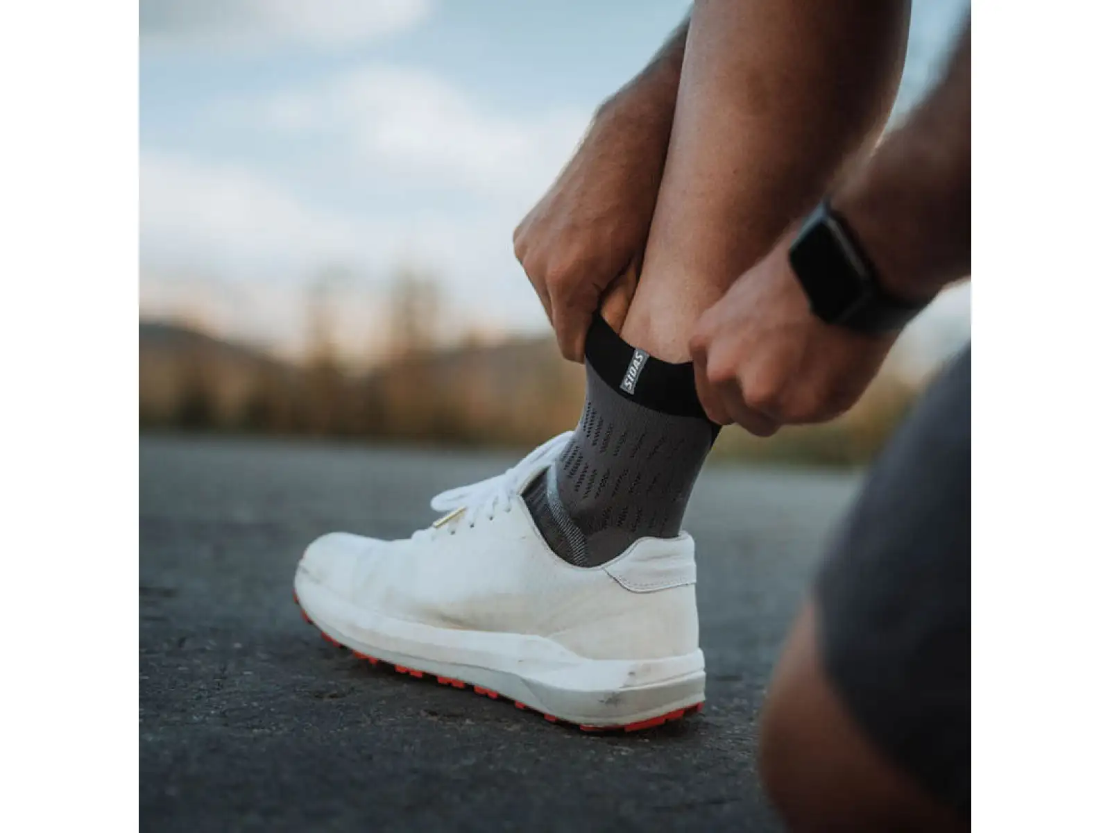 Bežecké ponožky Sidas T-Free Run sivá/čierna