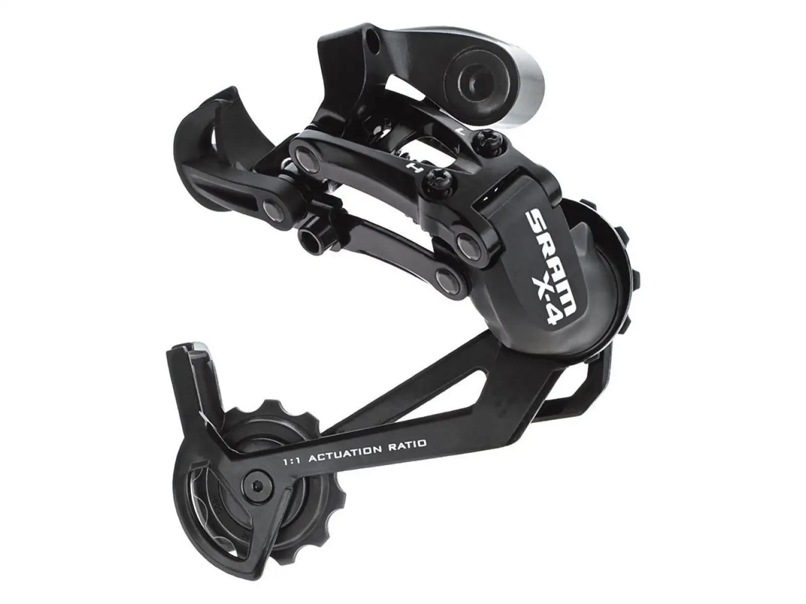 Sram X.4 prehadzovačka 7/8sp. dlhé vedenie čierna farba