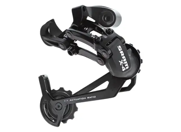 Sram X.4 prehadzovačka 7/8sp. dlhé vedenie čierna farba