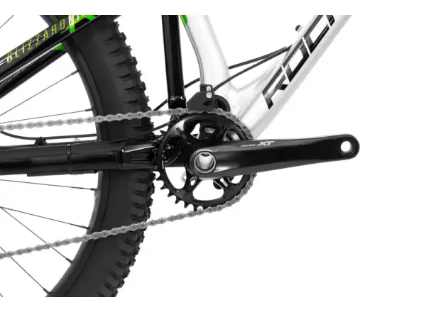 Rock Machine Blizzard 90-297 RZ strieborný/zelený celoodpružený horský bicykel