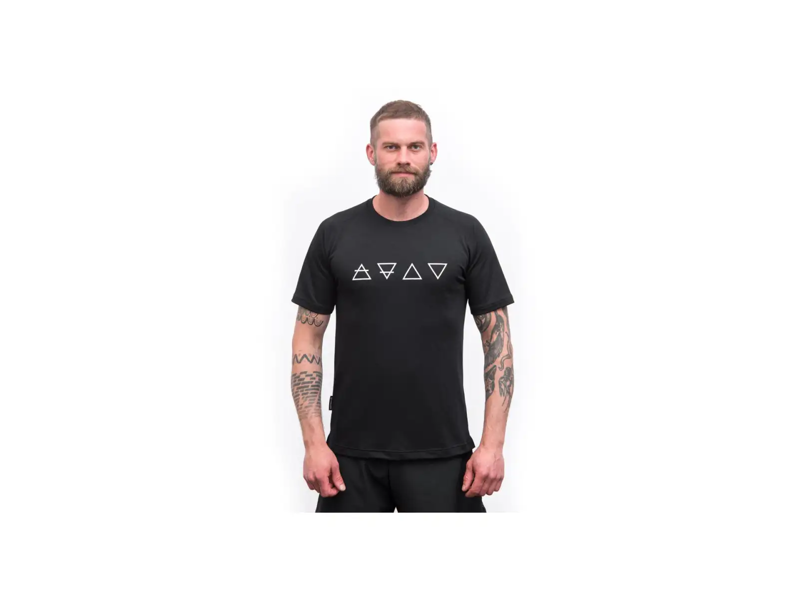Sensor Merino Blend Elements pánske tričko krátky rukáv čierne
