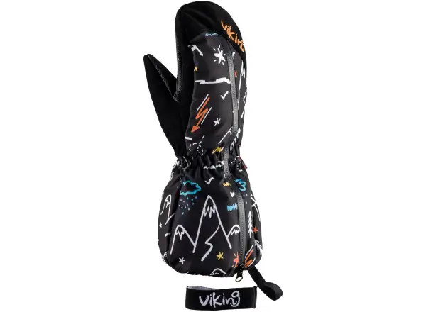 Viking Snoppy detské rukavice čierna