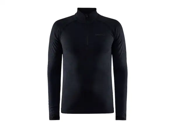 Craft Core Dry Active Comfort Zip pánske tričko dlhý rukáv čierna