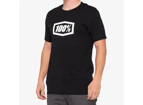 100% Icon pánske tričko s krátkym rukávom Black