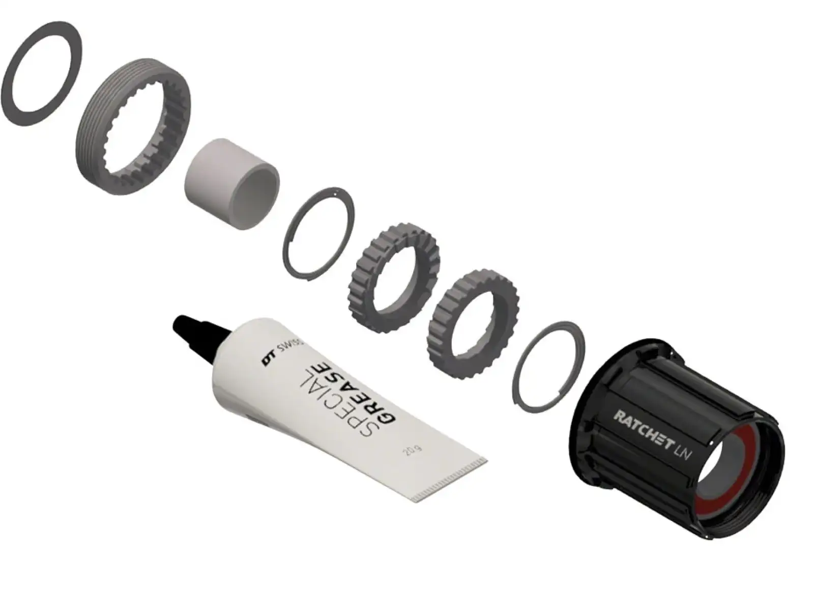 DT SWISS KIT Shimano Road HG 11 - prest. kit nábojov 3pawls na Ratchet LN
