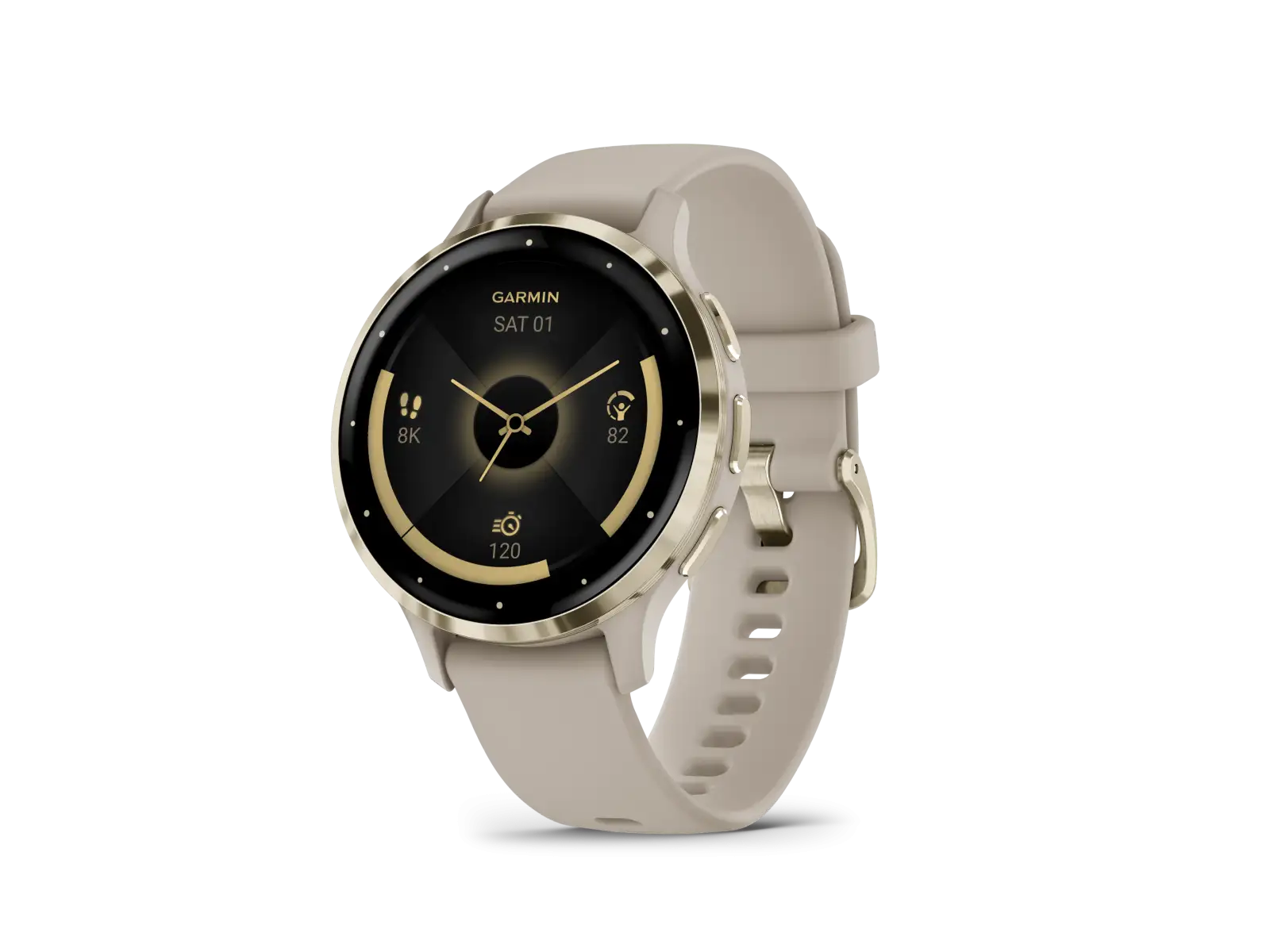 Garmin Venu 3S smart hodinky Soft Gold/French Gray