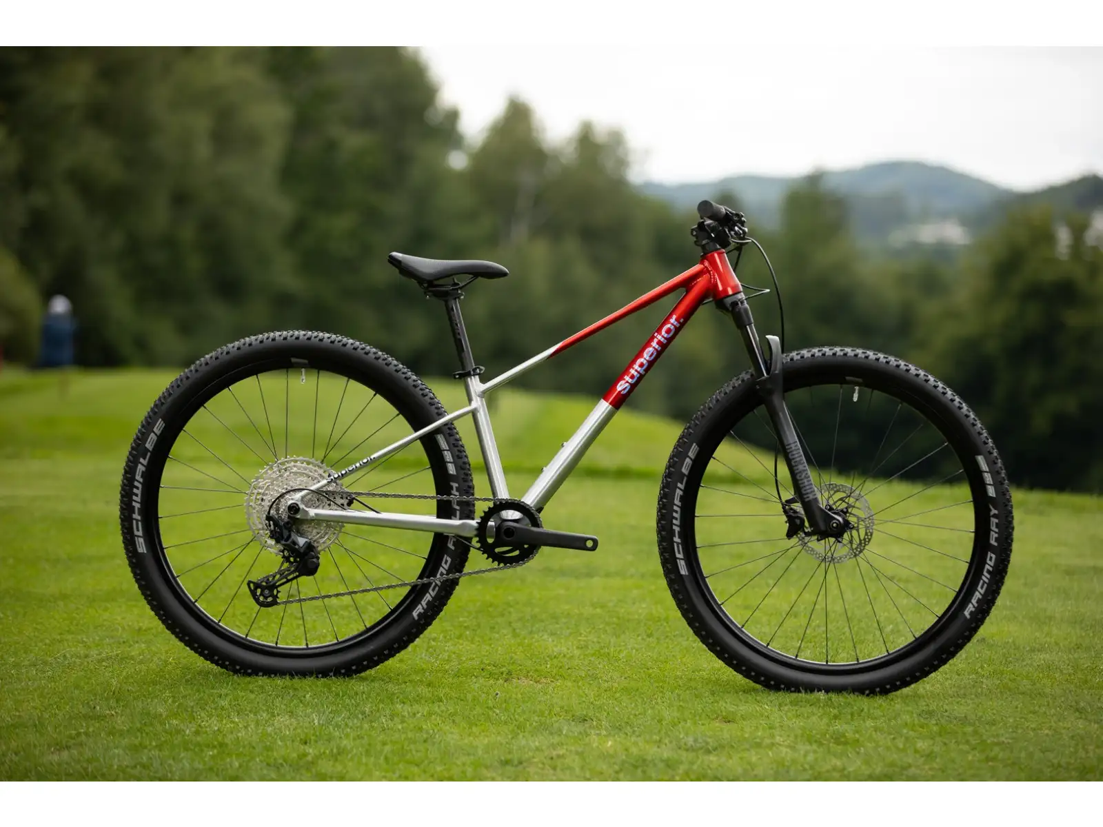 Superior TEAM 27.7 detský bicykel Gloss Brushed Alu / Red