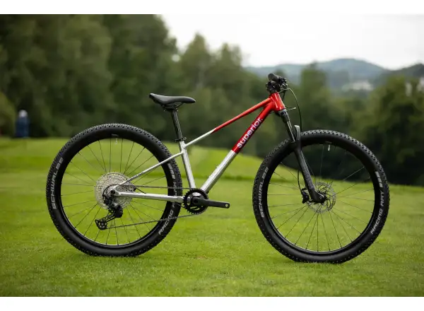 Superior TEAM 27.7 detský bicykel Gloss Brushed Alu / Red