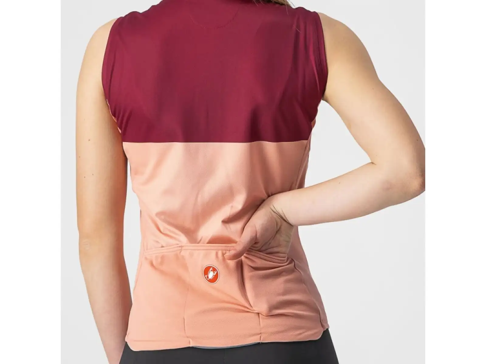Castelli Velocissima dámsky dres bez rukávov blush/bordeaux