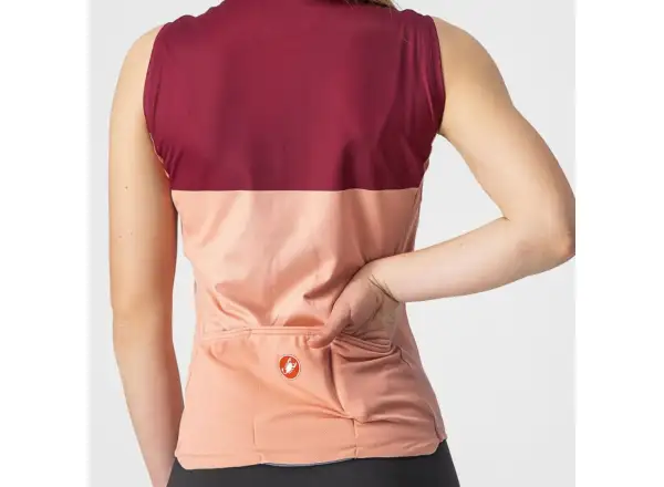 Castelli Velocissima dámsky dres bez rukávov blush/bordeaux