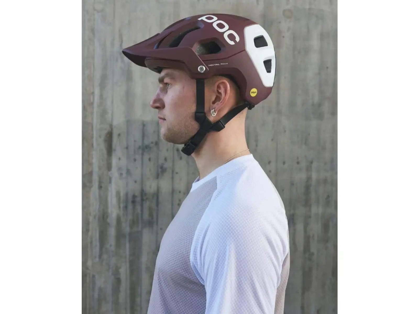 POC Tectal Race MIPS prilba Garnet Red/Hydrogen White Matt