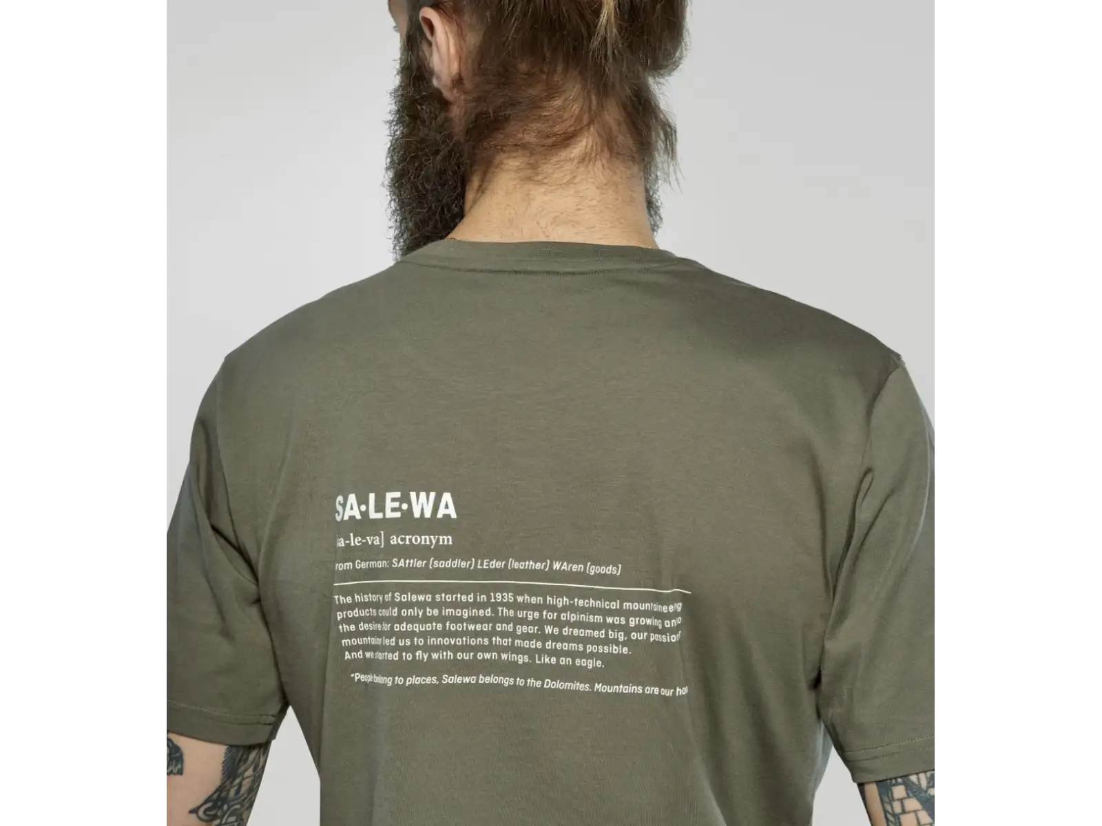 Salewa Eagle Vocab pánske tričko krátky rukáv Faded Green