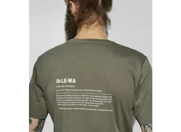 Salewa Eagle Vocab pánske tričko krátky rukáv Faded Green