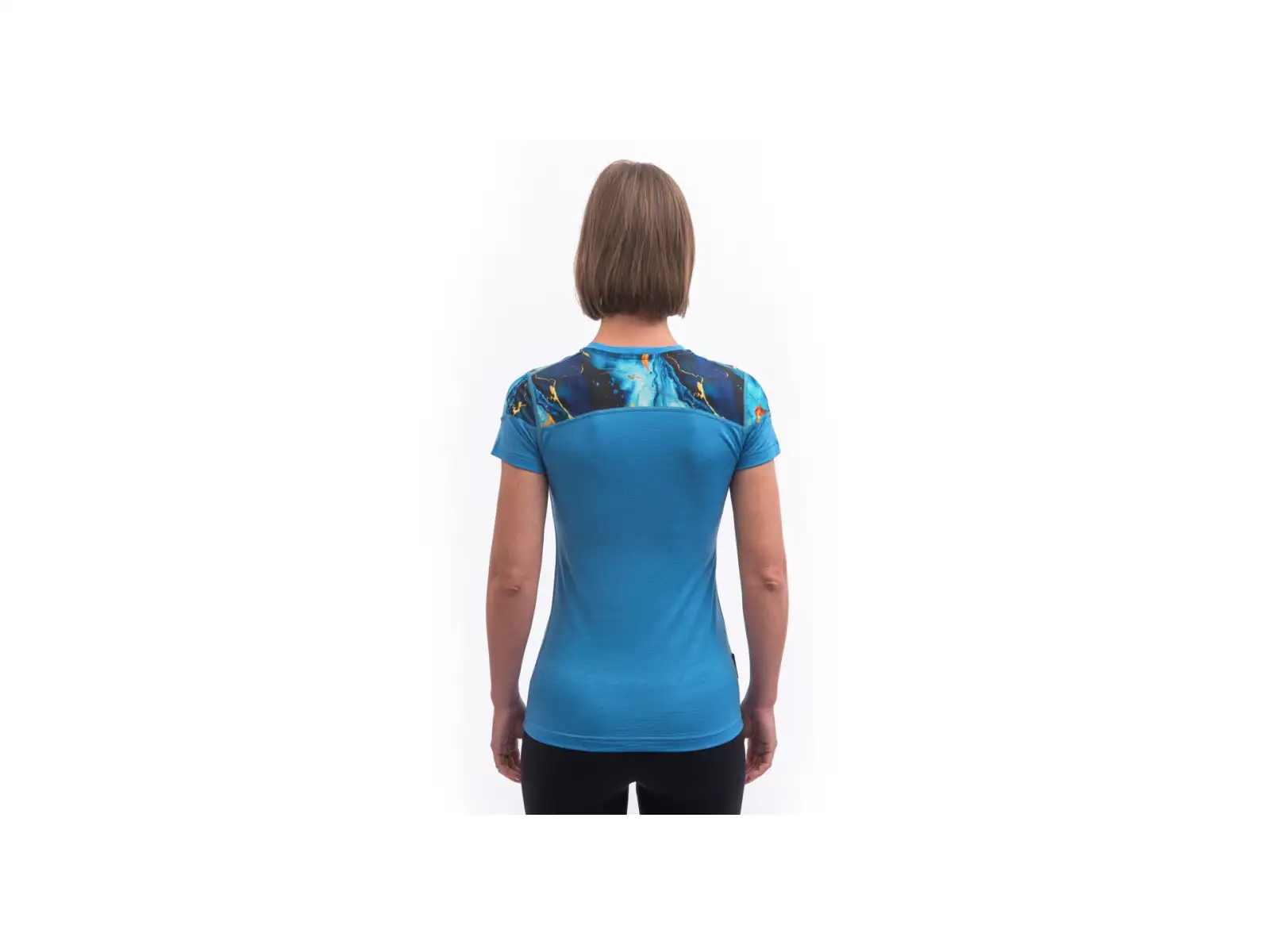 Sensor Merino Impress dámske tričko krátky rukáv modrá/Universe