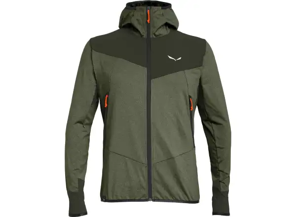 Salewa Agner Hybrid PL/DST pánska mikina Dark Olive Melange