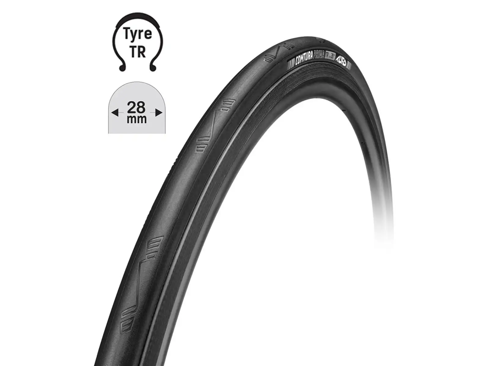 Tufo Comtura Prima TR 28-622 silničný plášť kevlar čierna-čierna