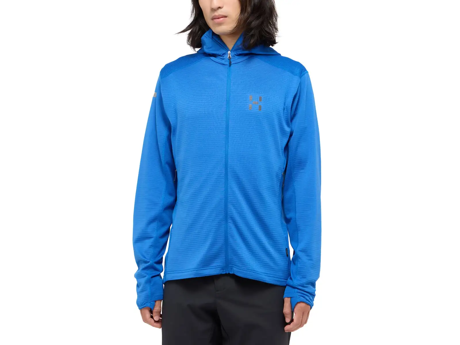 Haglöfs L.I.M Mid Multi Hood pánska mikina s kapucňou modrá