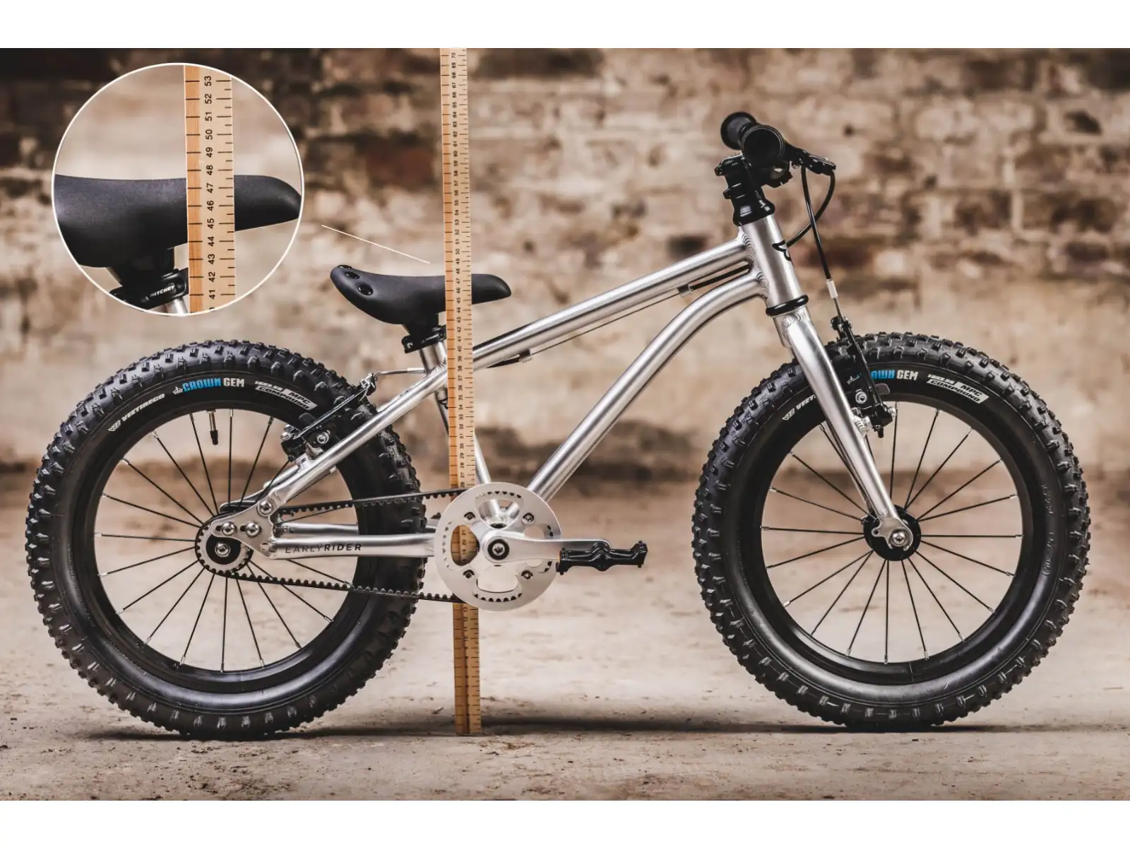 Early Rider Seeker 16 detský bicykel Brushed Aluminium