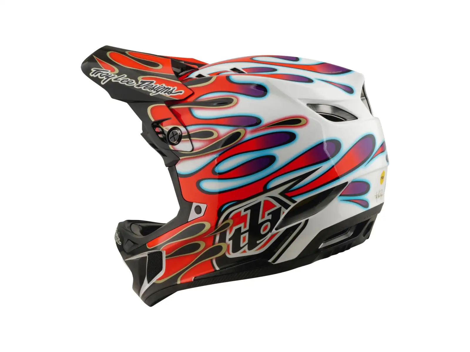 Troy Lee Desing D4 Composite Mips prilba White/Red