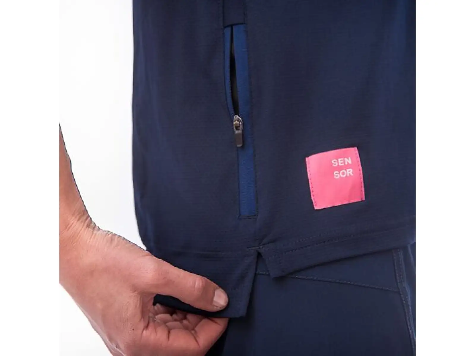 Sensor Helium dámsky dres krátky rukáv Blue/Leaves