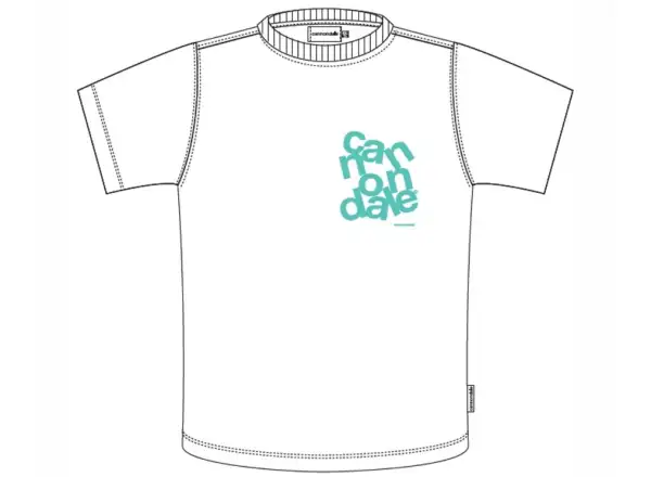 Cannondale Lifestyle pánske tričko krátky rukáv White/Turquosie