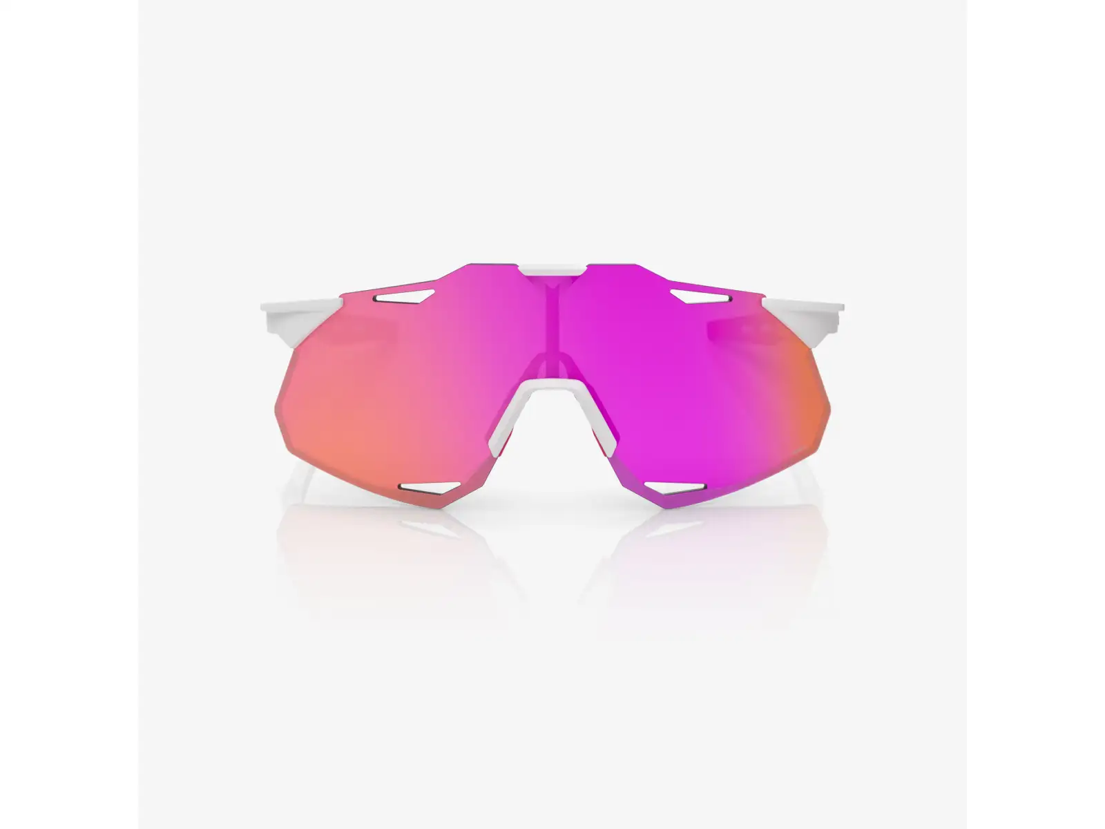 100% Hypercraft XS športové okuliare Matte White/Pink/HiPER Vital Pink Mirror Lens