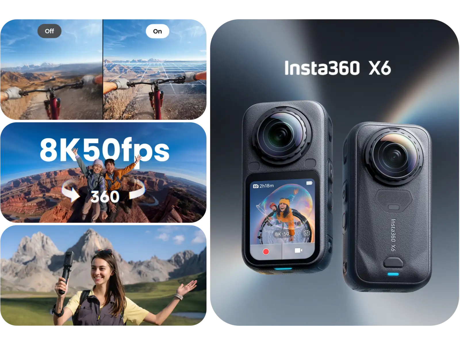 Insta360 X6 akčná kamera Essentials Bundle Black