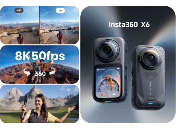 Insta360 X6 akčná kamera Essentials Bundle Black