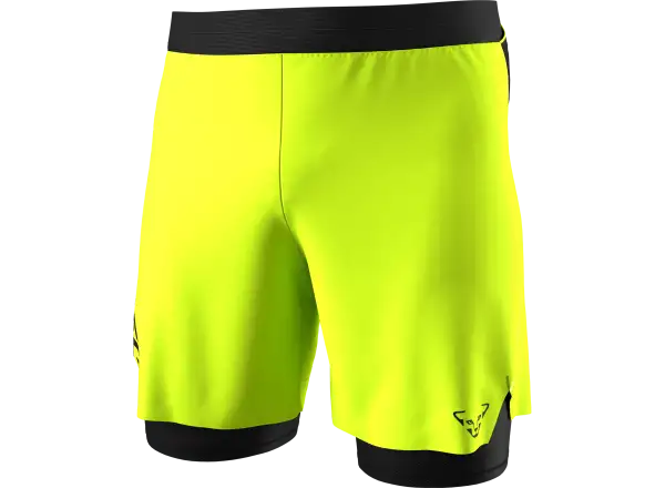 Dynafit Alpine Pro 2v1 pánske bežecké kraťasy Ultra Yellow