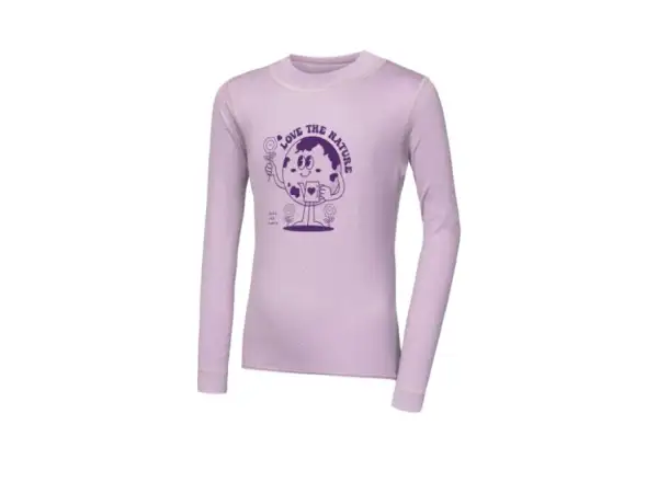 Sensor Merino DF Planet detské tričko dlhý rukáv Mystic Violet