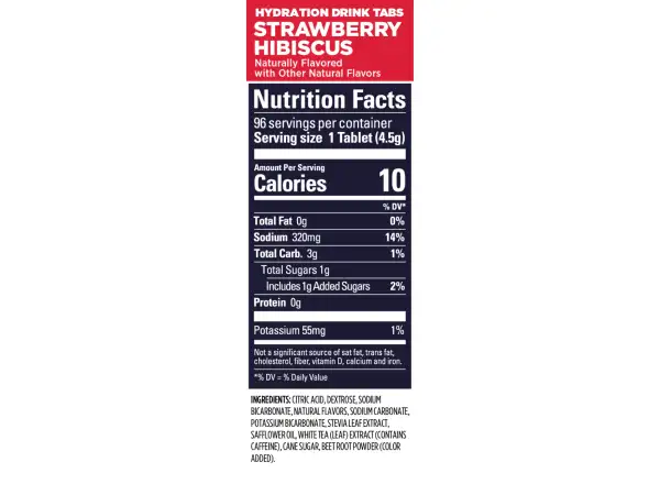 GU Hydration Drink Tabs rozpustné tablety s kofeínom Strawberry Hibiscus 54 g