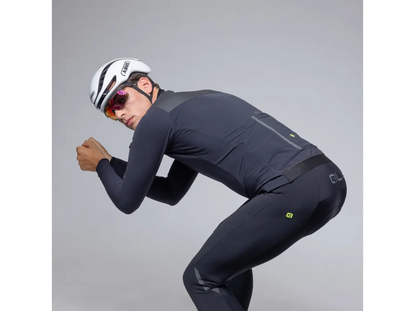 Alé R-EV1 Wool Speed pánska zimná cyklistická bunda Black