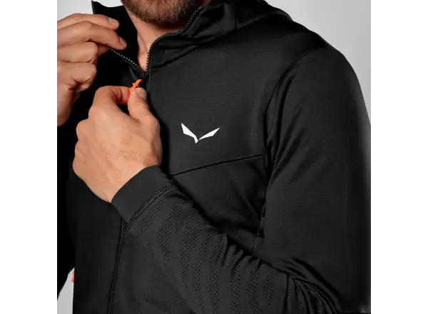 Salewa Sella Crevasse Hooded pánska mikina Black Out