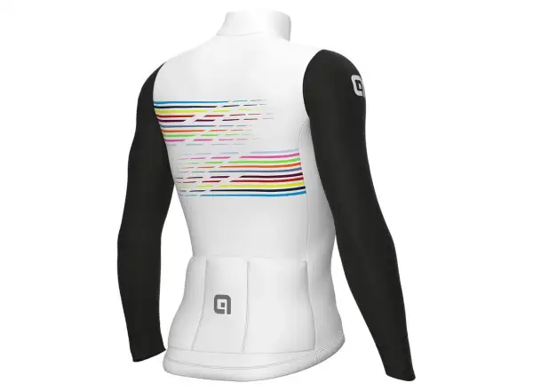 Alé PR-S Logo pánsky zateplený dres dlhý rukáv Bianco/White