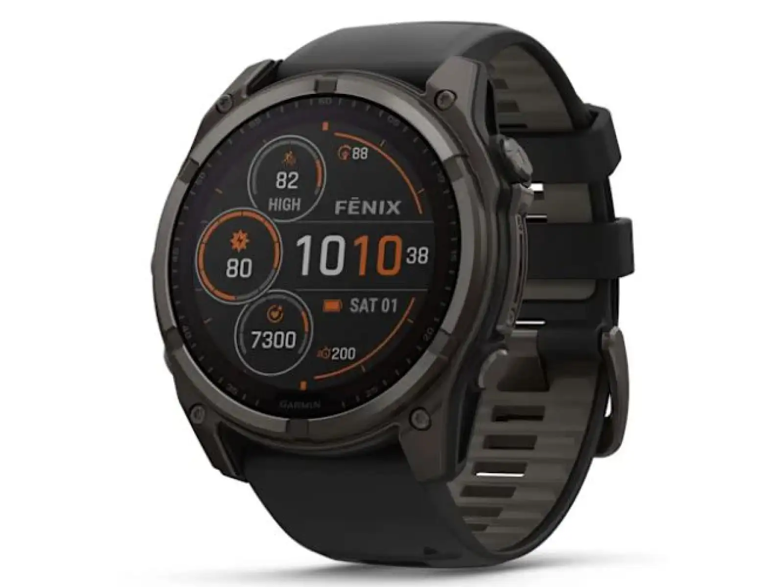 Garmin fenix 8 - 51 mm Solar Sapphire inteligentné hodinky Carbon DLC Titanium Black/Pebble Gray