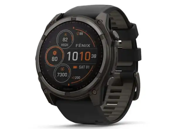 Garmin fenix 8 - 51 mm Solar Sapphire inteligentné hodinky Carbon DLC Titanium Black/Pebble Gray