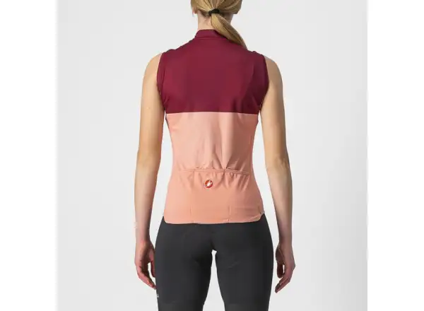 Castelli Velocissima dámsky dres bez rukávov blush/bordeaux