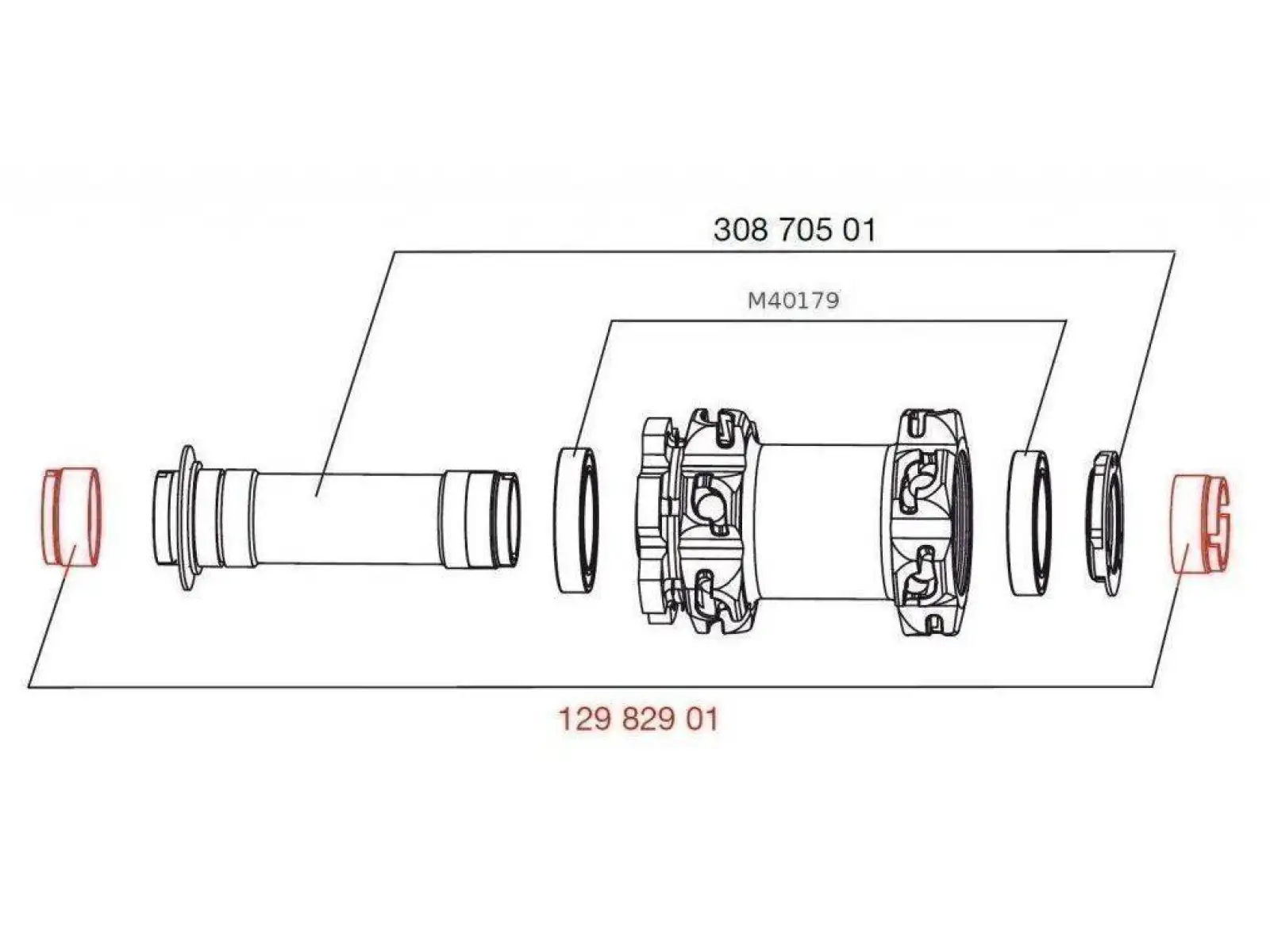 Mavic koncovky prednej osi 20x110 mm - 12982901