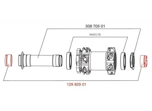 Mavic koncovky prednej osi 20x110 mm - 12982901