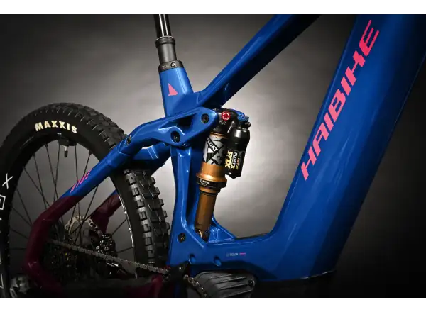 Haibike Hybe 11 Blue/Magenta/Pink celoodpružený elektrobicykel