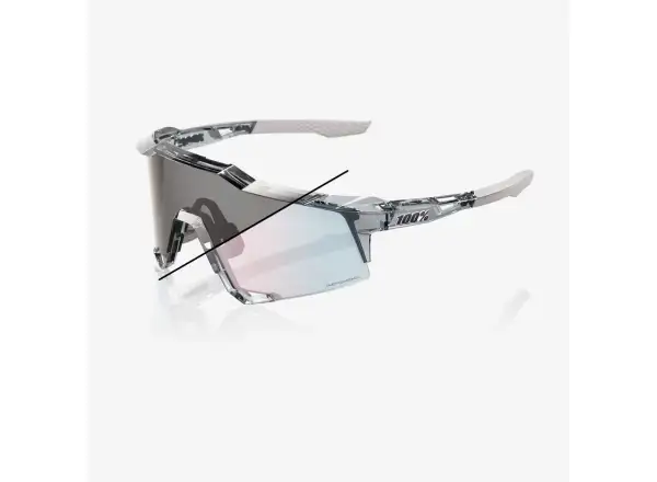 100% Speedcraft slnečné okuliare Polished Translucent Grey/Rose Gold Mirror Photochromic