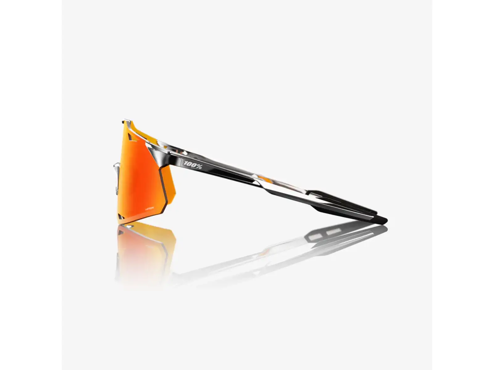 100% Hypercraft okuliare Black Chrome/HiPER Red Mirror