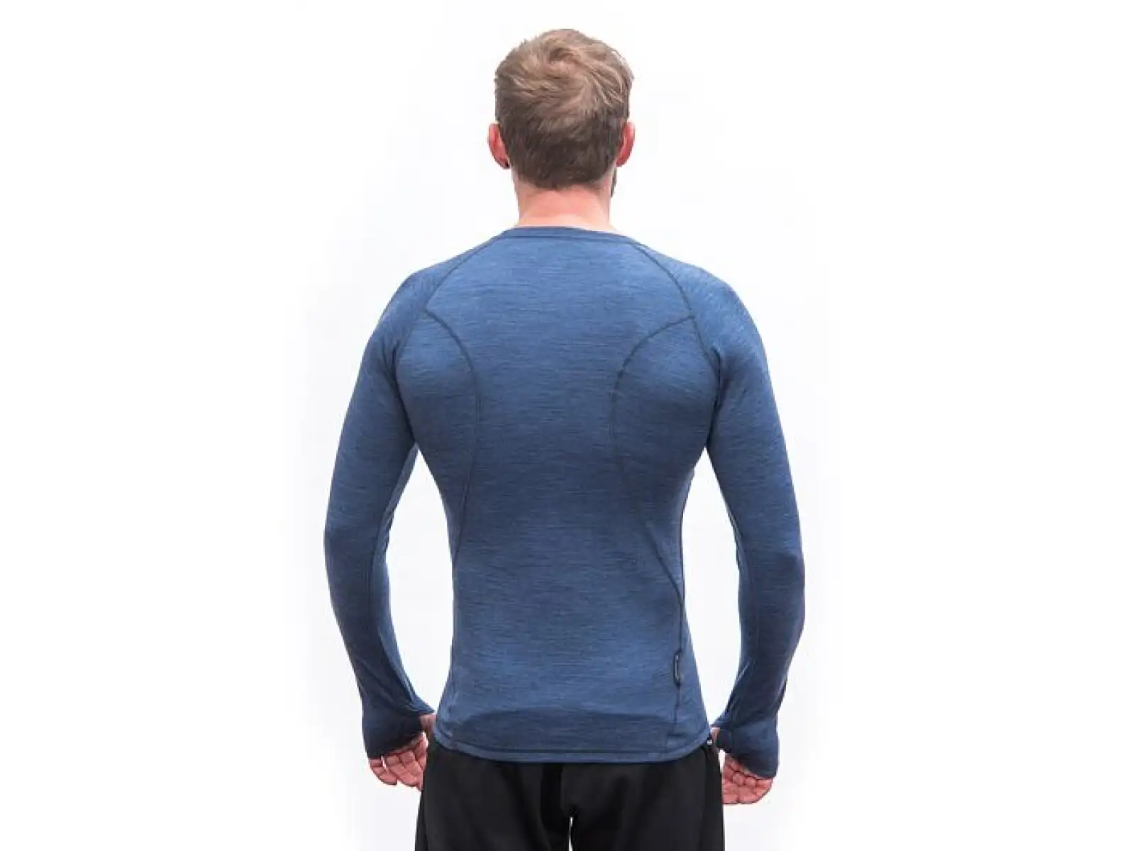 Sensor Merino Bold pánske tričko dlhý rukáv Cool Blue