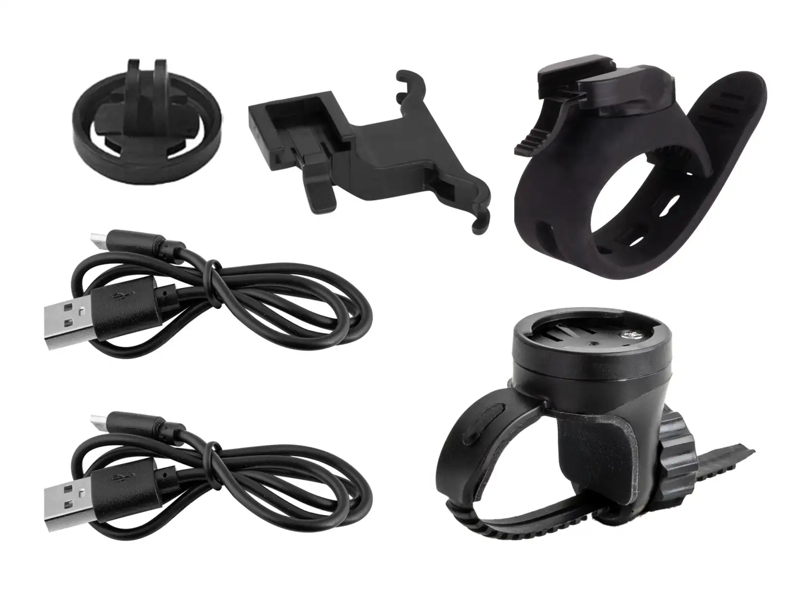 Force Pipe USB sada svetiel predné + zadné čierna
