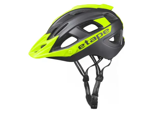 Etape Hero detská cyklistická prilba antracit/žltá fluo matná