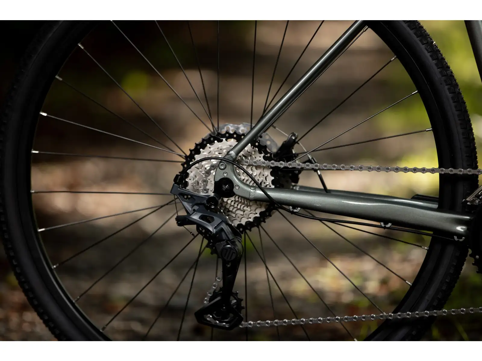 Rock Machine Lukk 40 gravel bicykel Gloss Granite Green
