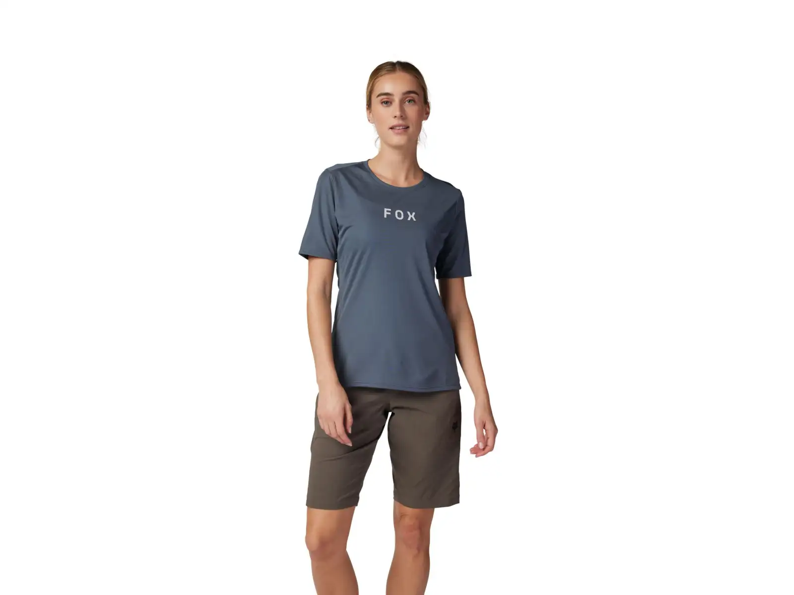 Dámsky dres Fox Ranger Wordmark s krátkym rukávom Graphite