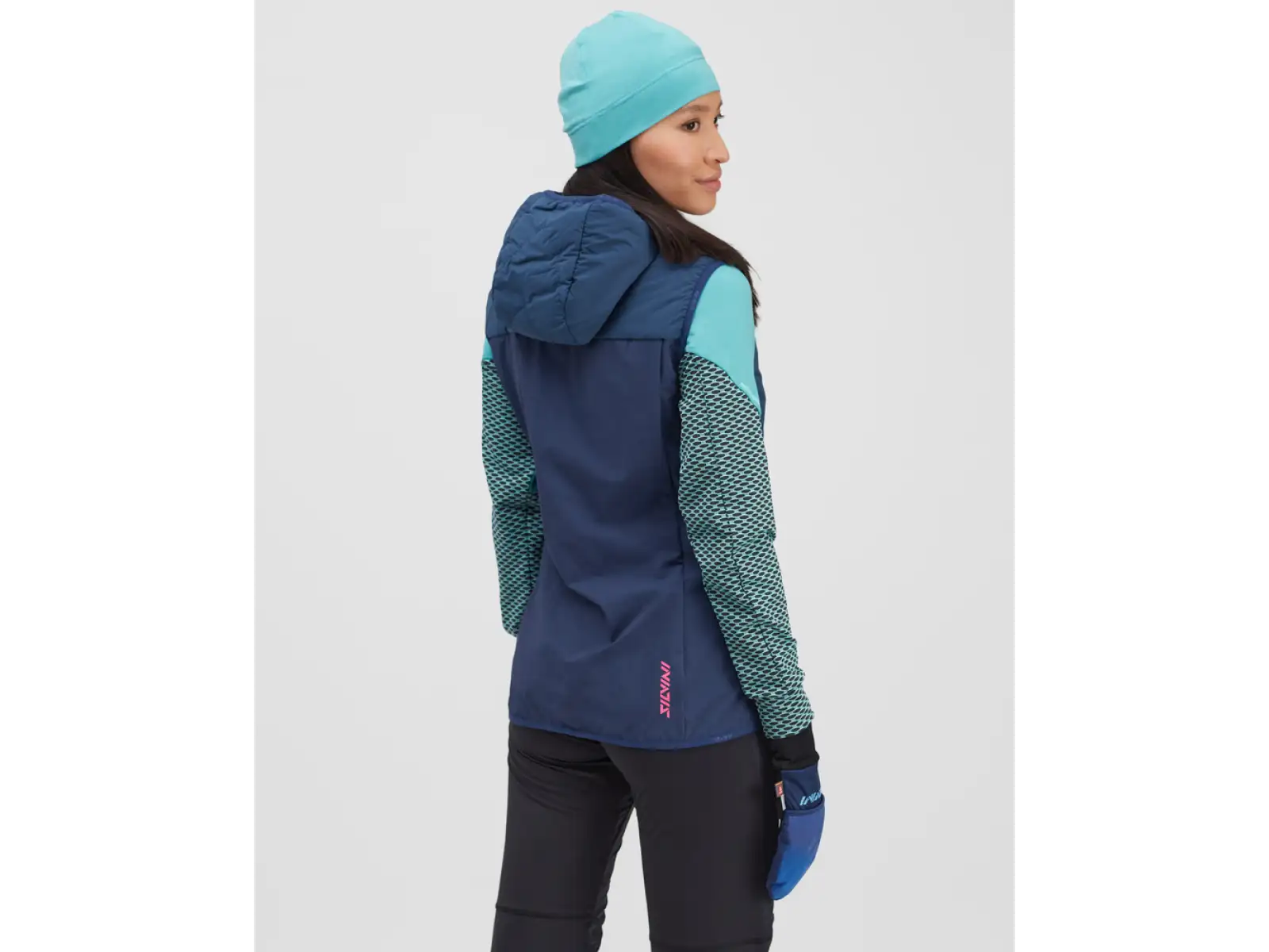 Silvini Polara dámska skialpová vesta Navy/Turquoise