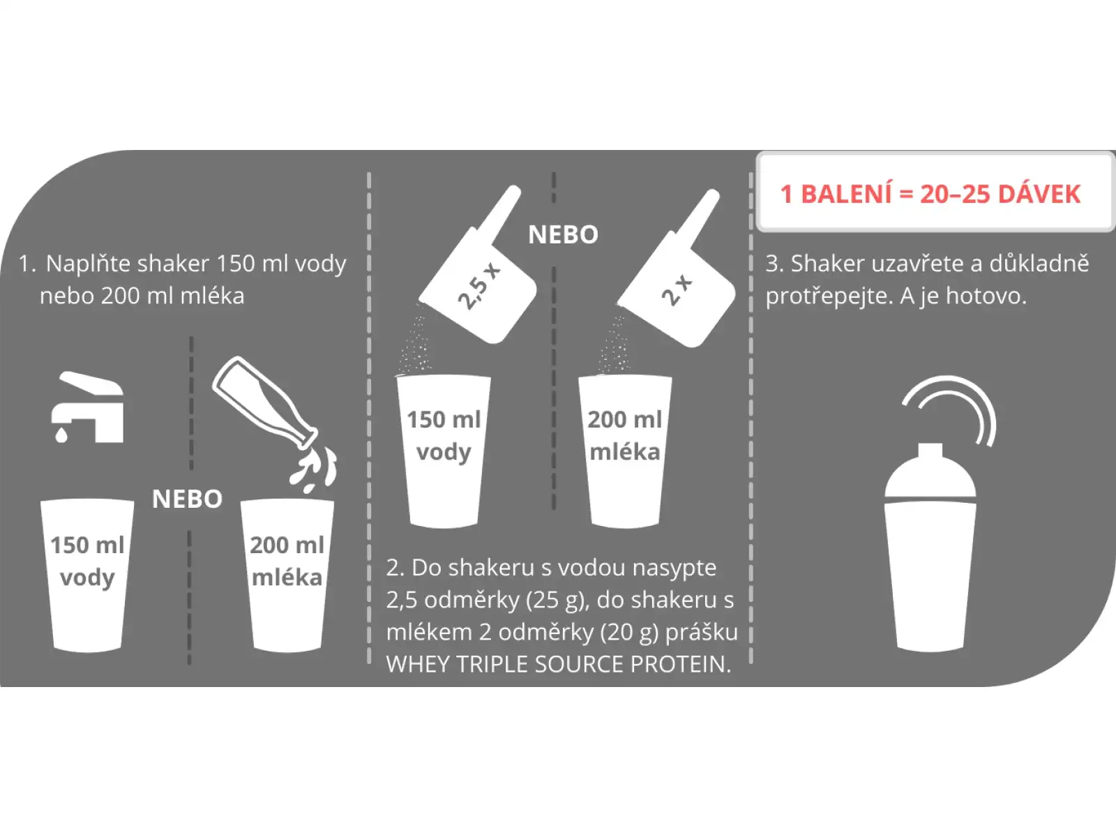 Srvátkový nápoj Sponser Whey Triple Source Protein (500 g)